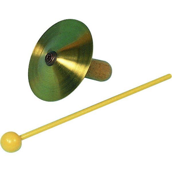Školský mosadzný činel s rúčkou, 6.7 cm