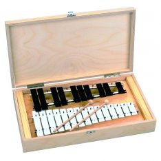 Goldon Metalofón čierno-biely, 25 tónov, drevený box
